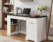 Modern Solid Wood Fluted Office Desk Storage Cabinet Drawers Eco-Friendly Adjustable Height Computer Writing Desk Power