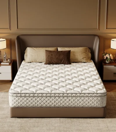 Goldoma 12-inch hybrid mattress in a box – memory foam and pocket spring medium firm mattress for comfortable sleep