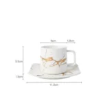 Coffee Mugs Marble Gold Inlay Mug Breakfast Mug Office Home Drinkware Milk Cup Dropshipping – in a cozy room setting