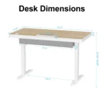 Ready to Ship Standing Desk with Drawer Wireless Charging Cable Management, Height Adjustable Desk in USA Warehouse – in a