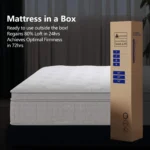 Goldoma 30cm medium firm hybrid mattress with pocket springs and memory foam on a platform bed