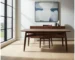 Espresso solid wood dining table 78 inch rectangular in a modern dining room