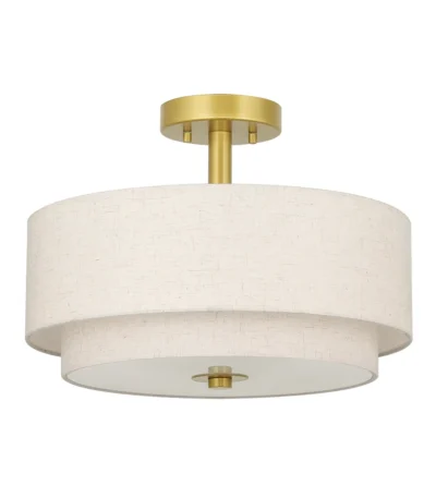 US Free Shipping Semi Flush 2 Tier Fabric E26 Indoor Decorative Modern Nordic Design Pendant Light Ceiling Lamp for Living