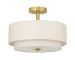 US Free Shipping Semi Flush 2 Tier Fabric E26 Indoor Decorative Modern Nordic Design Pendant Light Ceiling Lamp for Living