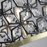 Modern crystal chandelier dining room with butterfly pattern and adjustable hanging height