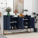 Modern FCJ Sideboard Buffet Cabinet Elegant Antique Luxury Design Solid Wood Dining Room Furniture for Home Bar or Living Room - Image 2