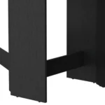 24" Drop Leaf Trestle Dining Table – Wood Brown & Black – top view