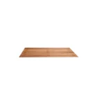 HMS 20" Premium Anti-Slip Teak Shower Bath Mat Modern TPR Design for Home Bathrooms and Hotels – top view