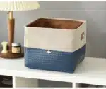 Foldable Storage Basket Organizer Toys Box Sundries Book Snack Desk Organizer Clothes Basket PU Laundry Hamper Home Decor