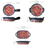 Ceramic Bakeware Bowls Polish Style Hand-painted Kitchen Tableware Salad Dessert Steak Pasta Plate Fruit Tray Decoration - Image 6