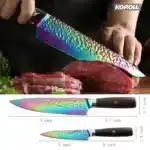 High Quality Titanium Coating 2 Pcs Kitchen Knife Set 5Cr15Mov Steel Professional Japanese Chef Knife Set – styled in a