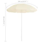 W2B VidaXL 9ft Garden Parasol 100% Polyester Sand 70.9in Steel Cantilever Umbrella for Courtyard & Hotel Use – styled in