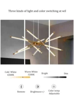 Modern Remote Control for Living Room Dining Room Bedroom Kitchen Ceiling Pendant Light Design Suspension LED Chandelier