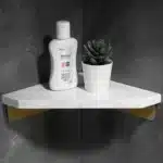 Emerald Marble Corner Shelf Wall Bathroom Mirror Front Cosmetic Storage Rack Metal Bathroom Shelf Shower Shelf Shampoo