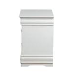 White 2-drawer nightstand in modern traditional style for bedroom storage