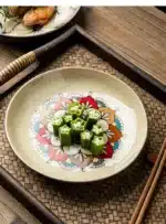 Chinese-style ceramic deep plate household salad plate disc personality plate creative old-fashioned hand-painted tableware