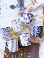 British ceramic Roland simple elegant romantic Mug European coffee tea cup office water cup underglaze color – in a cozy