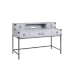 HMS 54" Gray Solid Wood Writing Desk with Five Drawers Portable and Adjustable Computer Table for Office Use – styled in a