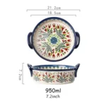 Ceramic Bakeware Bowls Polish Style Hand-painted Kitchen Tableware Salad Dessert Steak Pasta Plate Fruit Tray Decoration - Image 14