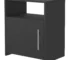 Bristol modern bedside table with cabinet and open shelf in a contemporary bedroom