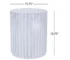 Modern cylinder end table with hidden storage in a living room setting