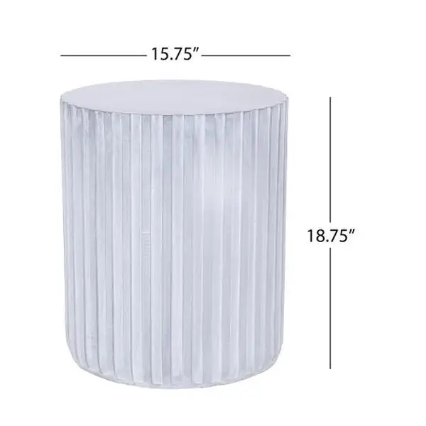 H0fdcaafa260e4033959daaf363a03520X.webp Modern cylinder end table with hidden storage - Goldoma solid wood nightstand for bedroom