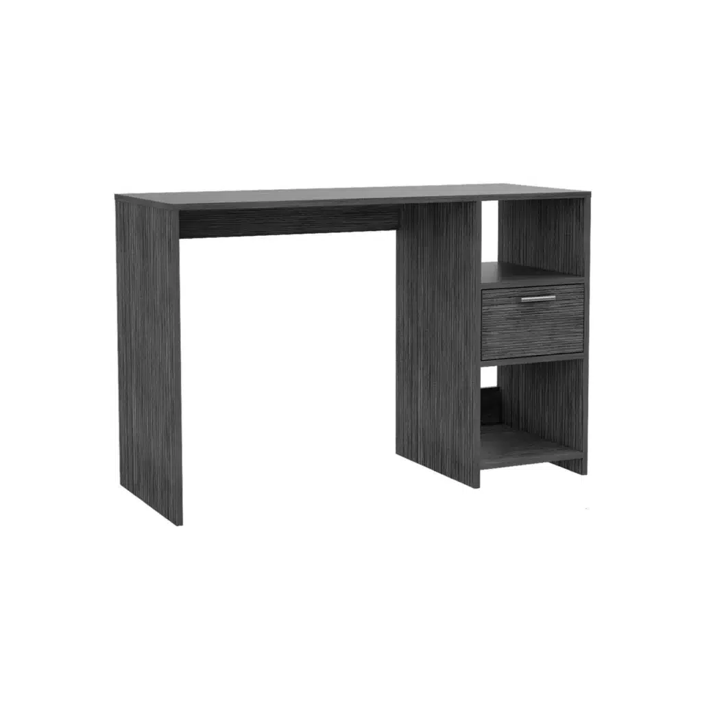 HMS 43" Gray Melamine Computer Desk Contemporary Design Office Furniture for Home and Bedroom Use