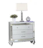 Modern wood nightstand with 2 drawers in eco-friendly design, perfect for bedroom adjustable storage