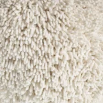 Goldoma 20" Cream Cotton Tufted Round Pouf Ottoman - Footrest & Extra Seat – base detail