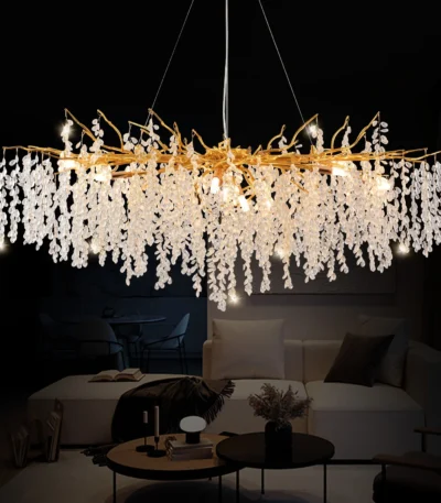 Modern Light Luxury Crystal Chandelier Is Suitable for the Bedroom bar Restaurant Porch Entrance Lamps