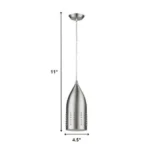 Murano glass studs on the pendant lamp catching light, with a blurred background of a modern interior.