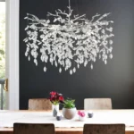 Modern Tree Branch Chandelier Crystal Chandeliers for Dining Room Farmhouse Snowflake Chandelier for Living Room Kitchen
