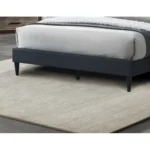 Best adjustable king bed with charcoal chenille upholstered headboard in modern bedroom