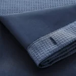 HMS Navy Modern Grid 3D Printed PEVA Shower Curtain Liner Set for Bathroom with 3D Technology Hooks – styled in a modern