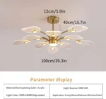 Modern 56W Dimmable LED Sputnik Chandelier, 10-Light Gold Branch Pendant Light for Dining Room, Living Room, Bedroom – side