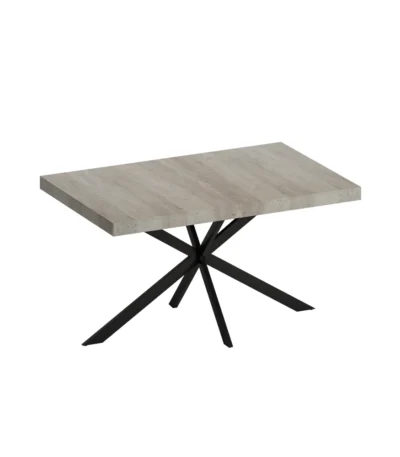 Goldoma expandable retro dining table grey carole top black embossed center plate rectangular stretch table