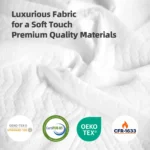 Goldoma 12-inch queen foam mattress with 4-layer foam and medium firmness, showing breathable cover in a modern bedroom