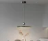 15.7" Modern Dimmable LED Pendant Light, Adjustable Height Mini Hanging Lamp with Remote for Kitchen Island, Dining Room