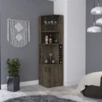 Seattle Bar Cabinet, Eight Bottle Cubbies, Two Large Open Shelves - Image 11