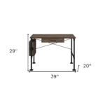 Brown and Black HMS 39 Writing Desk Luxury Computer Table for Office or Bedroom General Use Office Furniture – base detail