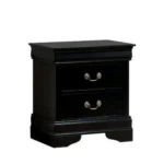 Modern solid wood nightstand 2 drawers with sleek design and ample storage