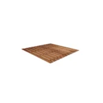 Premium 25" Teak Memory Foam Bath Mat with Anti-Slip TPR Modern Design Solid Pattern for Home Bathroom Use – close-up detail