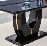 Luxury Stone Dining Table with Metal Legs – Seats 6 – base detail