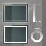 Welfel FCJ 32x24 Inch Premium LED Bathroom Vanity Mirror High Lumens Dimmable Touch Focusing Back Panel Unavailable