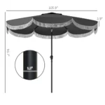 8.8FT Patio Umbrella Black – styled in a modern Umbrellas setting