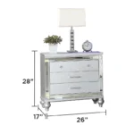 Modern wood nightstand with 2 drawers in eco-friendly design, perfect for bedroom adjustable storage