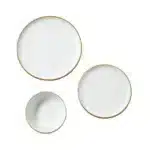 Dinnerware Set,Service for 6 (18 PCS),Round Plates and Bowls Sets,Scratch Resistant Ceramic Dinner Ware,Dishwasher and