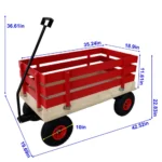 Cart with black handles and a white body, angled view on a patio with outdoor cushions.