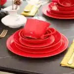 Best Selling Handcrafted Clay Designer's Unique Restaurant Tableware Ceramic Tableware Set with Tea Cup Set Dinnerware Sets
