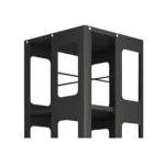 4-Tier Steel Rotating Bookshelf with Wheels Large Size Sturdy & Spacious Book Rack Bookshelf Easy Assembly US Warehouse